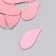Decor "drop" pink 5x2.5 cm foom glitter (set 12 pcs)