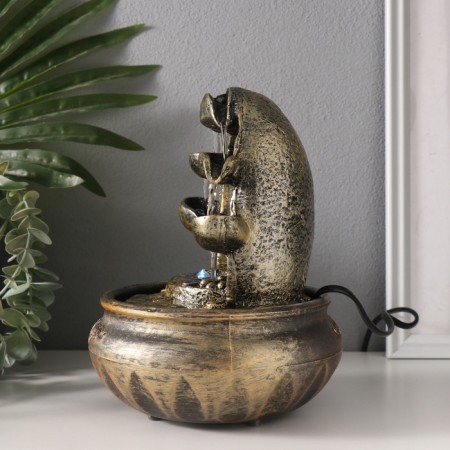 Ganesh desktop fountain "Ganesha with 5 bowls" 22.5x16x16 cm-3
