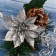 Decor "Winter Dreams" Silver Flower, 18 cm