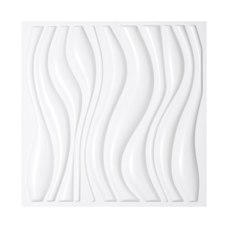 PVC PVC panel 50*50 cm "waves" white