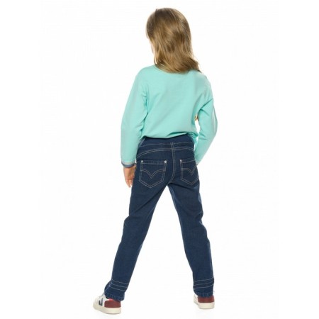 Pants for girls, height 116 cm, dark blue color-3