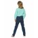 Pants for girls, height 116 cm, dark blue color