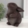 Figure "Rabbit No. 3 gray-brown" 16 x 10.5 x 12.5 cm