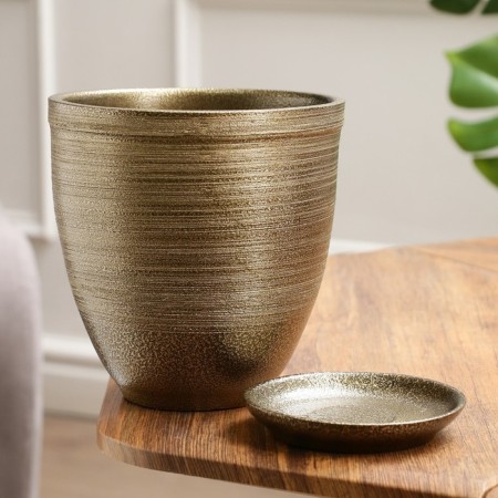 Flower Gold Pot with Podon, 2.4l-1