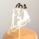 Topper for the Cake "Wedding Rings", 13 × 18 cm, color gold