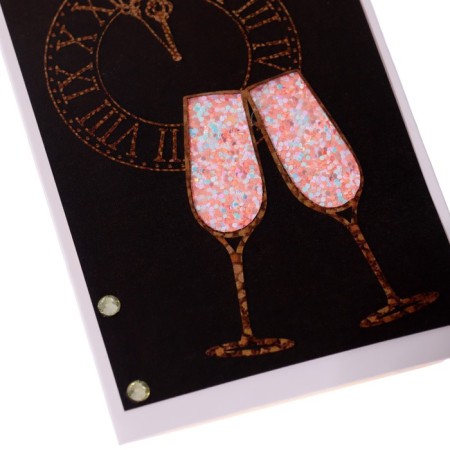 Money envelope "Happy New Year!" glasses, handmade-1