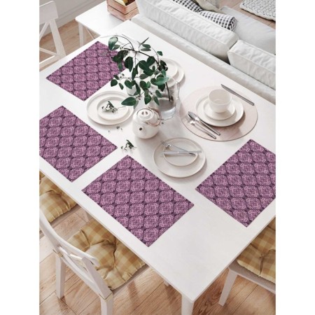 A set of napkins for setting the table "Patterned Baroque ornament", rectangular, size 32x46 cm, 4 pcs