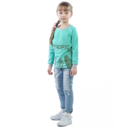 Longsliv children's tropic, height 98 cm, mint color-2