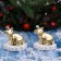 Christmas tree decoration "Trunk on the ice" (set 2 pcs) 5.5x7.5x8 cm, gold