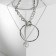 Piece "Chain" a large ring with medallion, silver color, 66 cm