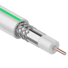 Bay Cable Coaxial Mars 4k, Cu/Al/Cusn, 96%, 75m, 100m, Indoor, White Rexant