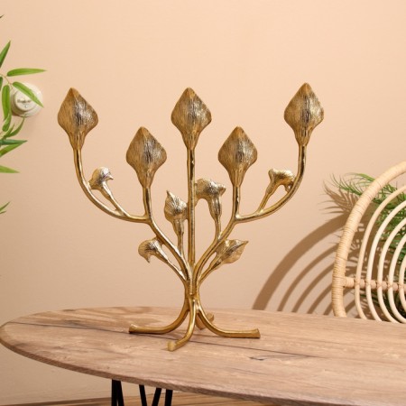 Summary for 5 candles "Flowers" aluminum 47x25x46 cm-6