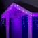 Garland "fringe" 4 × 0.6 m, IP44, transparent thread, 180 LED, purple glow, 8 modes, 220 V