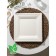 Disposable square plate ECO, 26 × 26 cm, sugarcane, white color
