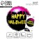 Foil ball 18 "Happy Halloween" circle, with a substrate
