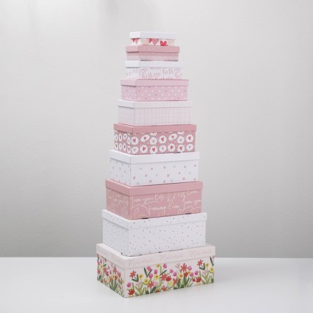 Set of boxes 10 in 1, gift packaging, “Love”, 12 x 7 x 4 - 32.5 x 20 x 12.5 cm-2