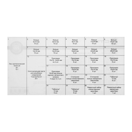 A set of plumbing gaskets "STM" CPRM4SET, plumber No. 4, for the mixer, in boxing-2