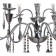 Suspended chandelier Grace 12XE14 40W, size 86x86x102-188 cm, chromium color