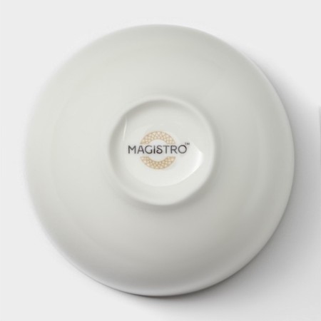 Porcelain salad Magistro la Perle, 250 ml, D = 10.2 cm, white color-4