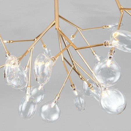 Lamella chandelier, 36x3W G4, color gold-2