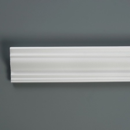 Ceiling skirting board 07523E, white 53x53x2000 mm-1