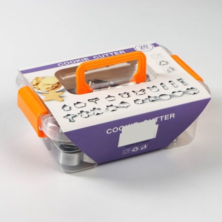 A set of forms for cutting the cookie "Summer", 20 pcs, chrome color-2