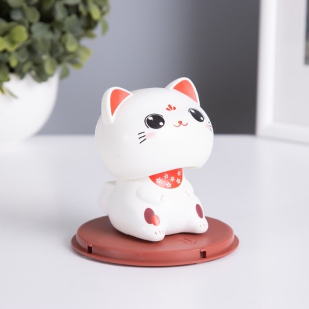 Plastic pendulum from the solar battery "Cat Mani-Neko Belenky" 10x10x10.3 cm-4