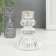 Glass of Glass for 1 candle "Waterfall. Column" with gold d = 2 cm 7x7x10 cm