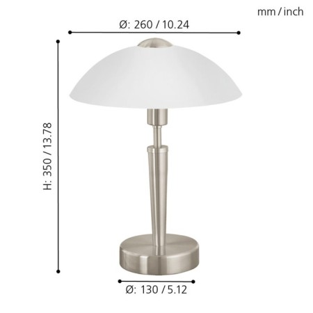 SOLO 1x60W desktop E14 Nickel 26x26x35cm-2