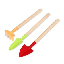 A set of garden tools, 3 objects: looser, scoop, rake, length 20 cm, Greengo