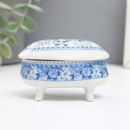 Coramics Coramics on the legs "Blue flowers" 6,1x7.7x4.8 cm-3