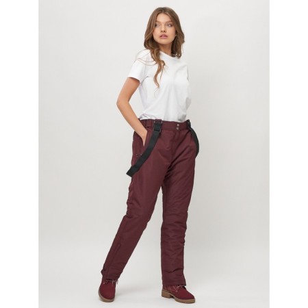 Semi -combinezone ski female, burgundy color, size 56-6