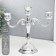 Summary Metal for 3 candles "Listopad" Color silver 20x21x8.5 cm