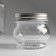 Bank for candles glass with a “rounded” lid is a transparent 200 ml 7x7x7 cm