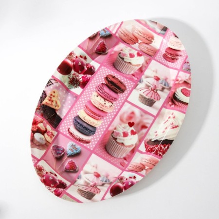 Oval shade “Makaruns”, 37 × 24 × 3 cm, color mix-4