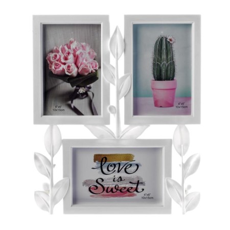 Photo frame Plastic in 3 photos 10x15 cm "Rostock" white 31.5x26x2 cm-4