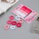 Hair elastic band "Trick" (set 24 pcs) white pink