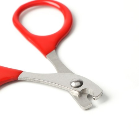 Coger scissors with rubberized handles, a hole of 6 mm, red-2