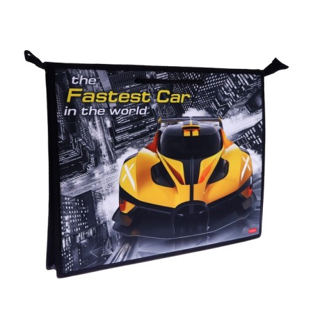 Folder A3, 460 x 345 mm, 50 mm, with handles, plastic, zipper from above, Hatber "speed" amn_32100-1