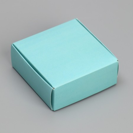 Gift box for jewelry double -sided, packaging, Tiffany, 7.5 x 7.5 x 3 cm-1