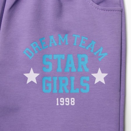 Брюки для девочек, цвет фиолетовый, рост 128 см-2