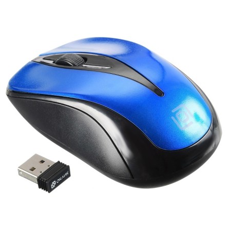 Mouse call 675MW Black/Blue optical (1200DPI) Wireless USB for laptop (3but)-4