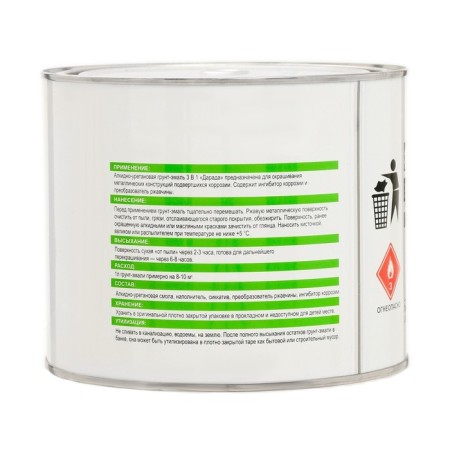 Soil-enamel 3 in 1 rapidly dry (Darada) (GOST) bright yellow 1.8 kg-2