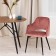 Valkyria Mod chair. 711 fabric /metal, 55x55x80cm, coral 15 /black