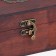 Casket wood chest "Secrets of the King" with rivets, Bordeaux 18x12x7.5 cm