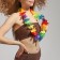 Hawaiian necklace "Pushistik", multicolor