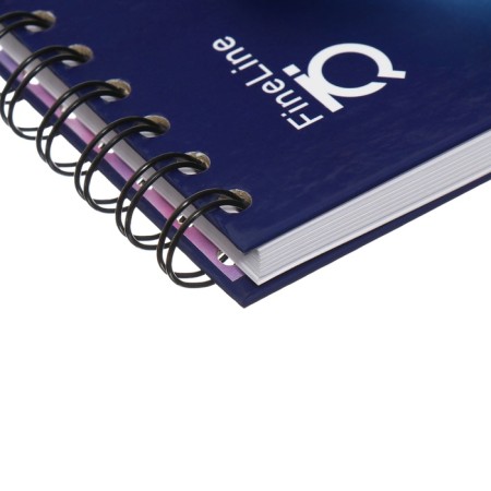 A notebook B5 80 sheets in a cage on a spiral Erichkrause IQ Fineline, B5, glossy, laminated mix-2