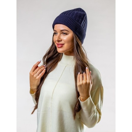 Women's cap, size 52-56, dark blue color-1