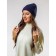 Women's cap, size 52-56, dark blue color