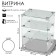 Desktop window, 2 shelves, 400 × 300 × 700, chipboard, glass color white